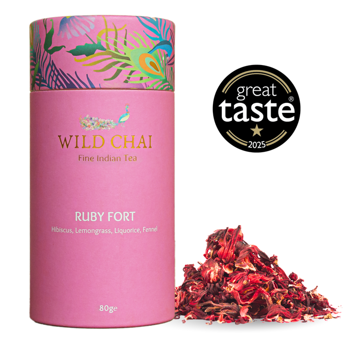 WILD CHAI - Ruby Fort - Herbal Hibiscus Tea | as featured in Vogue & GQ