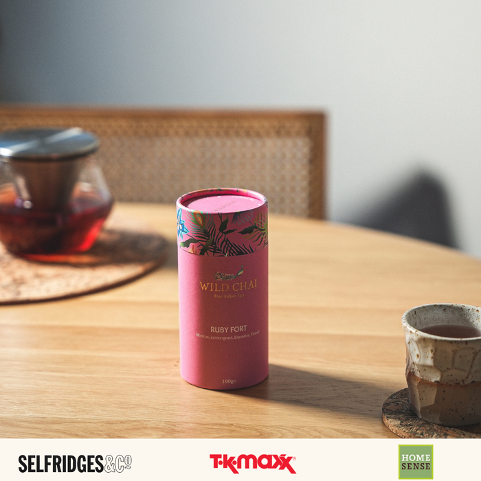 WILD CHAI - Ruby Fort - Herbal Hibiscus Tea | as featured in Vogue & GQ