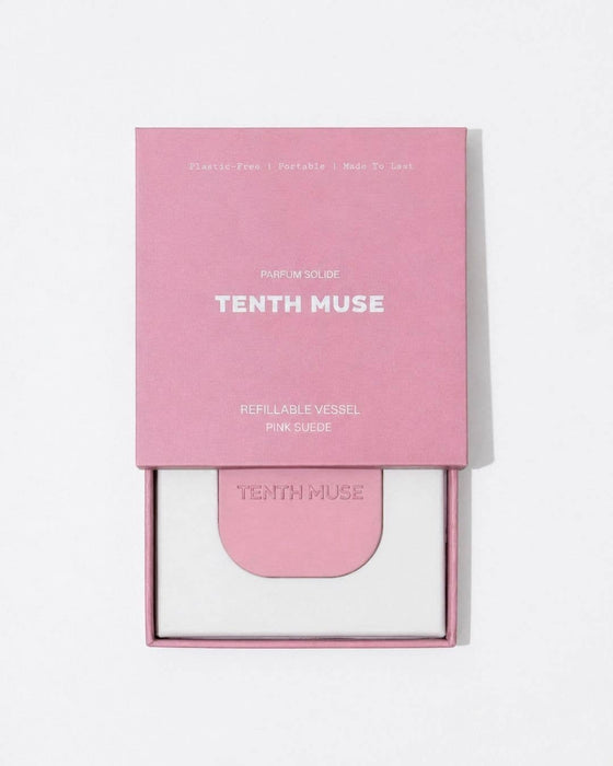 TENTH MUSE REFILLABLE VESSEL PINK SUEDE