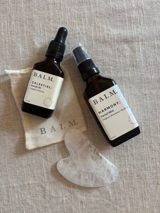 B.A.L.M. Gift Set, Facial Oil, Facial Mist & Gua Sha - Harmony
