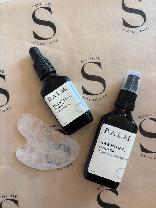 B.A.L.M. Gift Set, Facial Oil, Facial Mist & Gua Sha - Harmony