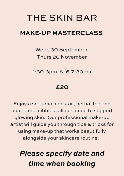 Make-Up Masterclass - Thurs 26 November 1.30 - 3.00pm