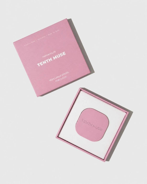 TENTH MUSE REFILLABLE VESSEL PINK SUEDE